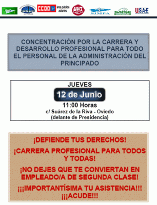 NUEVAMENTE EL DIA 12 (JUEVES), A LAS 11:00 h.: ¡¡TODOS/AS DELANTE DE PRESIDENCIA!!
